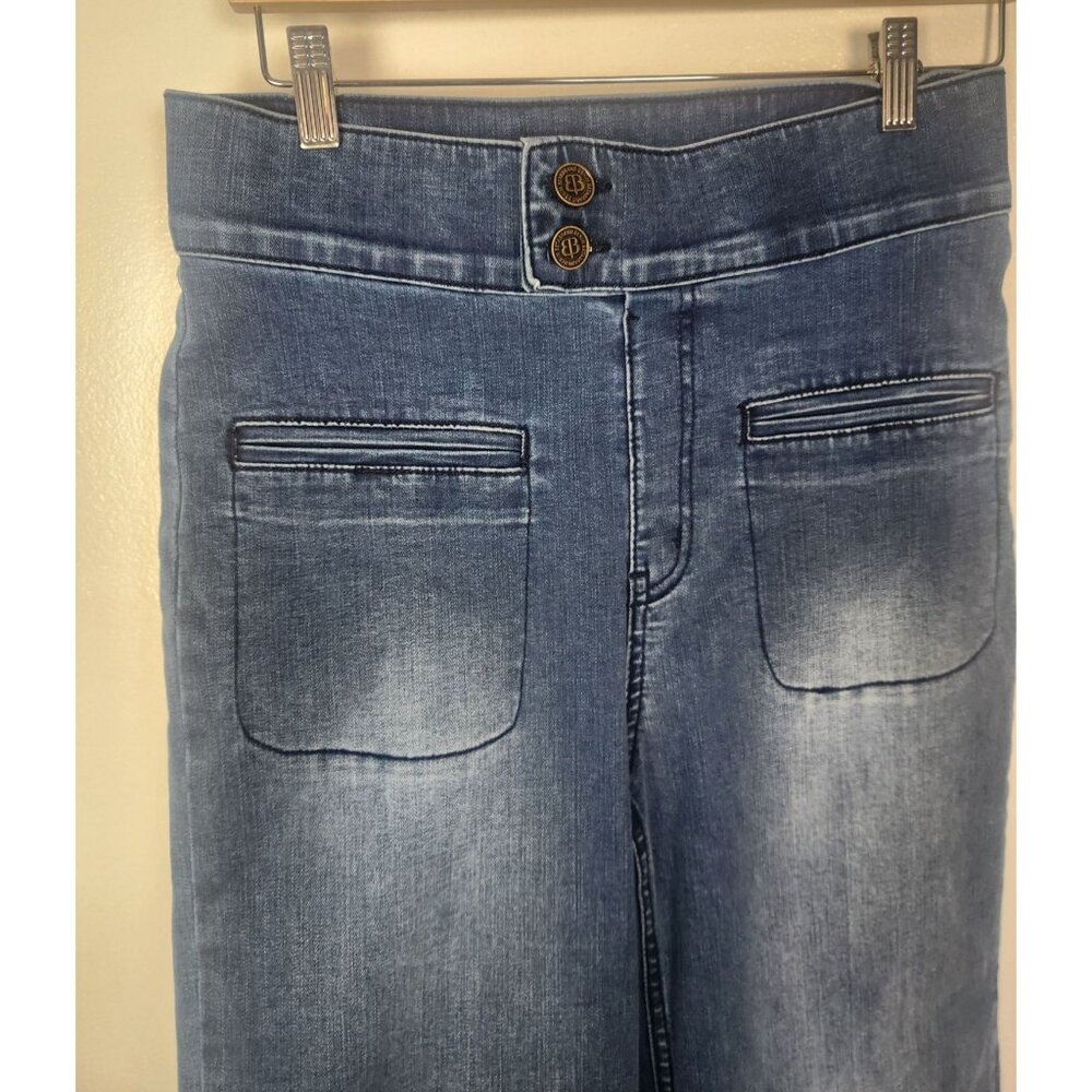 Betabrand Women's Sz. M Farah Wide Leg Jeans in Canyon Wash - Picture 2 of 6